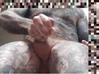 masturbation, giclée, amateur, mature, énorme-bite, secousses, ejaculation, webcam, solo, musclé