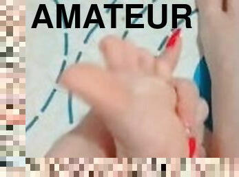 amateur, pieds, fétiche, solo