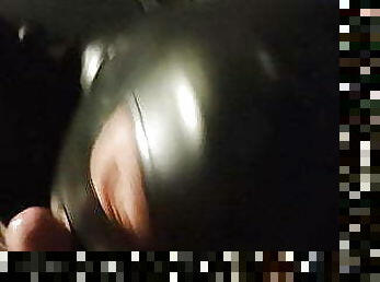 blowjob in latex hood