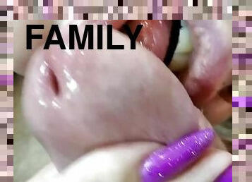 Addams-family: Our working days I twist my chick's big nipples, she faithfully sucks my dick ...)))