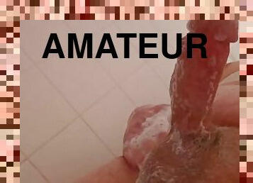 peldēšanās, tēvs, masturbācija-masturbation, amatieris, milzīgs-dzimumloceklis, duša, solo, tētis, divdzimumu, realitāte