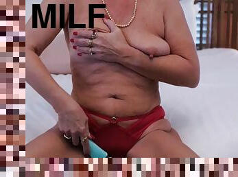 mastubasi, tua, jenis-pornografi-milf, mainan, ibu, permainan-jari, lebih-tua, seorang-diri