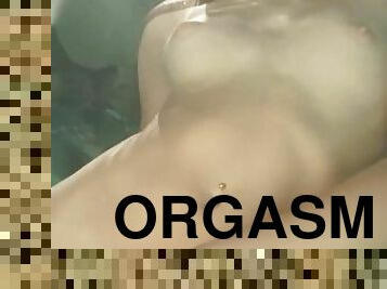 Sexy underwater masturbation with orgasms
