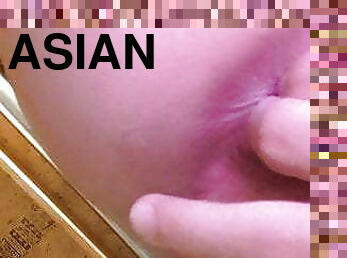 asiatisk, masturbation, smal, amatör, anal, gay, fingerknull, familj, rövhål, twink