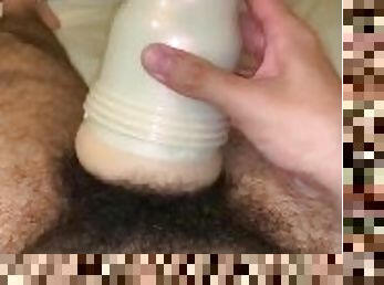 Masturbating with a fleshlight for the first time