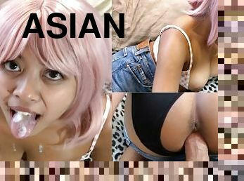 asia, vagina-pussy, amatir, remaja, creampie-ejakulasi-di-dalam-vagina-atau-anus-dan-keluarnya-tetesan-sperma, menelan, sperma, saudara-perempuan, oral-melalui-mulut, putih