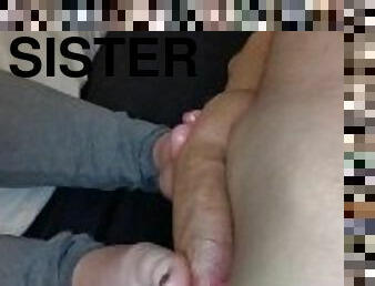 cumshot, stor-pikk, tenåring, hardcore, svart, føtter, pov, cum, søster, elskerinne