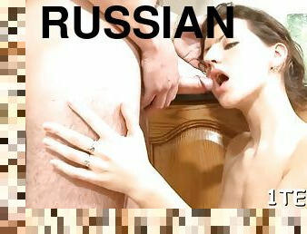 Alluring russian brunette girlfriend tatyana gets penetrated