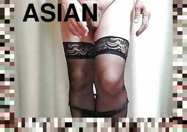 asiatisk, gay, japansk, strumpor, posering