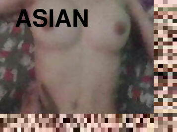 asiatisk, kæmpestor, brystvorter, moden, koreansk