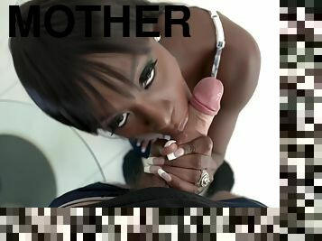 His Stepmother Is An Ebony Beauty With Unbeliavable Huge Natural Tits