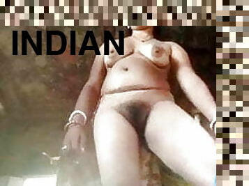 desi indian village babe strips and show hairy pussy