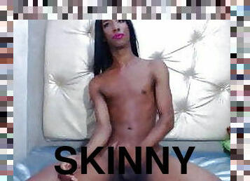 Hot Skinny Cute Black TS On WebCam By -SiNNE-