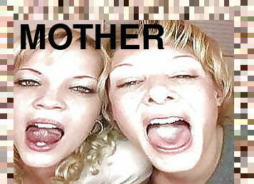 אמא, לבלוע, לגמור, בת, אמריקאי, אמא-mother