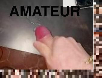 masturbation, amateur, ejaculation-sur-le-corps, énorme-bite, solo, bite