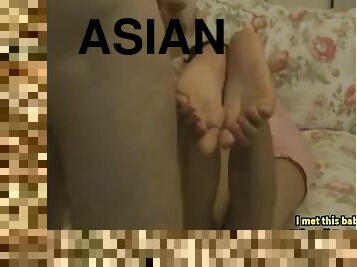 Cute asian petite lets me cum on her soles cute asian petite lets me cum on her soles