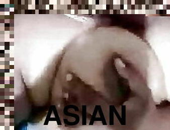 asiatisk, store-patter, onani, brystvorter, moden, store-sorte-skønheder, naturlig, webcam