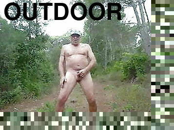 outdoors naked and erect got me just to horny in the woods