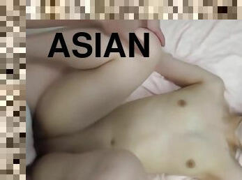 asiático, amador, adolescente, sexo-em-grupo, puta-slut