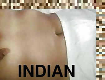 massasje, indian-jenter, ammende
