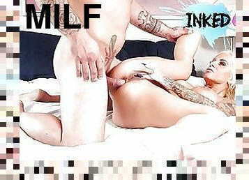 Inked Gurlz - Fake Tits Milf Get AssFucked For Promotion