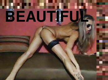 blondynka, bielizna, kamerka-internetowa, piękne, perfekt, siłownia