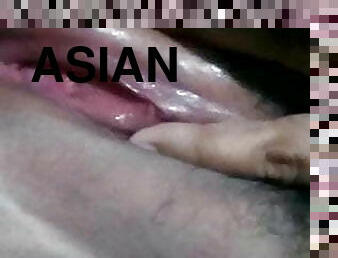 asiatisk, rumpe, store-pupper, onani, pussy, bbw, knulling-fucking, naturlig, stram, våt