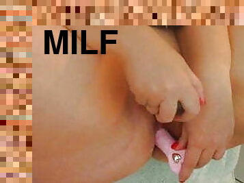 milf, leksak, slyna, brittisk