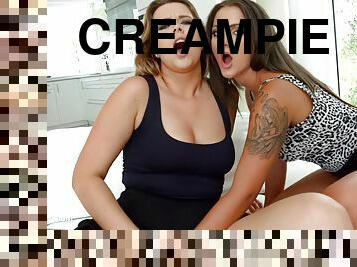 Nikki Dream and Nicoletta Noirett gets dripping cum in their holes by All Internal