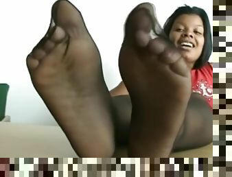 Ebony Nylon Feet Ebony