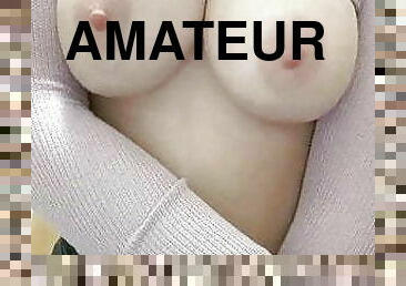 gros-nichons, mamelons, amateur, fantaisie, seins, taquinerie