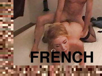 orgazmus, fajka, francúzske, blondýna