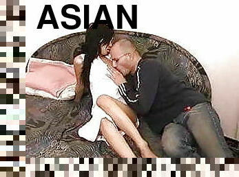 asiatisk, blandade-raser, kåt