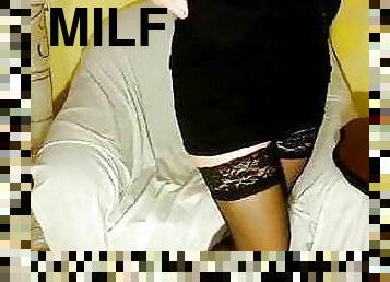 cul, masturbation, collants, chatte-pussy, milf, bas, européenne, euro, en-nylon