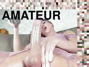 masturbation, transsexuelle, amateur, ejaculation-sur-le-corps, maison, branlette, travesti, compilation, belle