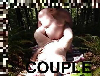 Chubby Couple Outdoors