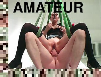 amateur, anal, fellation, rasé, brunette