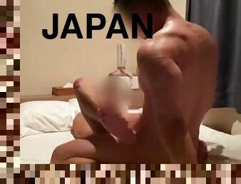 Twink muscular Japanese gay man puts dick in man's ass hard
