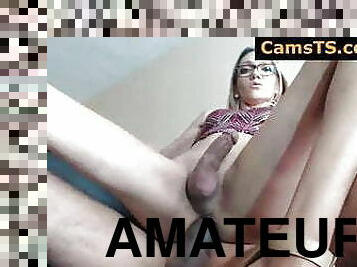 transexual, amateur, casero, zorra-slut, webcam, cabalgando