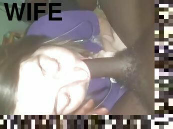 femme, amateur, énorme-bite, interracial