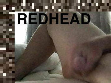 Redhead jerking off