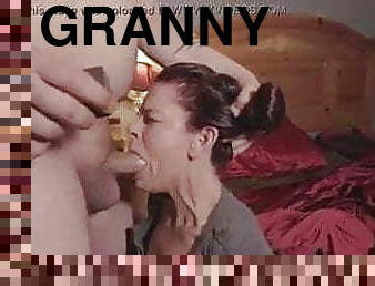 granny, milf, maison, fellation-profonde, hirondelle, brutal, dure