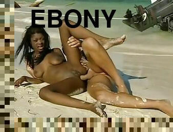 публічно, анальний-секс, чорношкіра-ebony, міжрасовий-секс, пляж