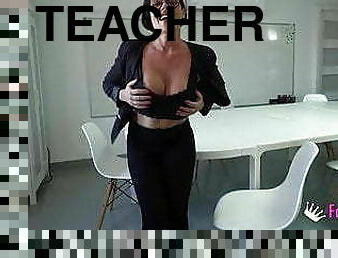 tetas-grandes, cuatro-patas, profesora, amateur, mamada, chorro-de-corrida, follando-fucking, cowgirl, español, morena