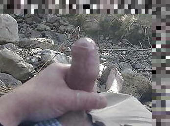 Horny outdoor masturbation