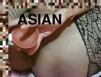 asiatisk, fingering, thailænder, kæreste-kvindlig, knepning-fucking, dildo