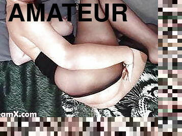 stocking, vagina-pussy, amatir, sayang, remaja, mainan, buatan-rumah, alat-mainan-seks, cowgirl-posisi-sex-wanita-di-atas-pria