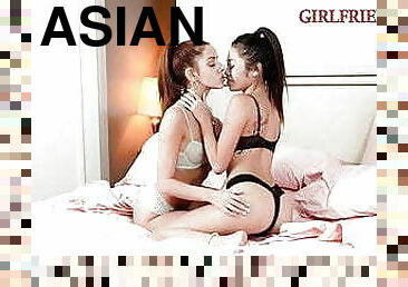 アジアの, ビッグ売り言葉, プッシー, 女学生, レズビアン, ローティーン, 運指, 赤毛, 接吻, チアリーダー