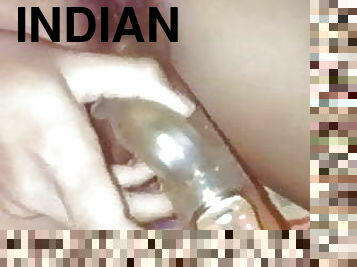 asiatisk, klitta, hårig, masturbation, fru, mamma, hindu-kvinnor, dildo