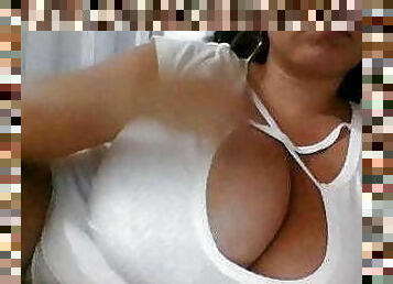 tetas-grandes, enorme, amateur, casero, natural, webcam, pechugona, tetas, morena